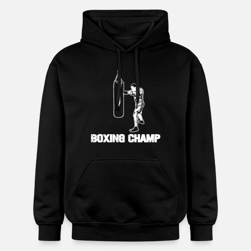 Champion de boxe - Sweat à capuche Softstyle® Gildan Unisexe - noir