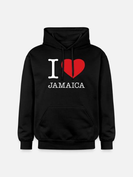 I LOVE JAMAICA - Gildan Unisex Softstyle® Midweight Hoodie - black