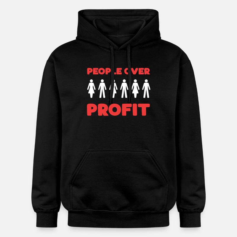 Les gens plutôt que le profit - Sweat à capuche Softstyle® Gildan Unisexe - noir