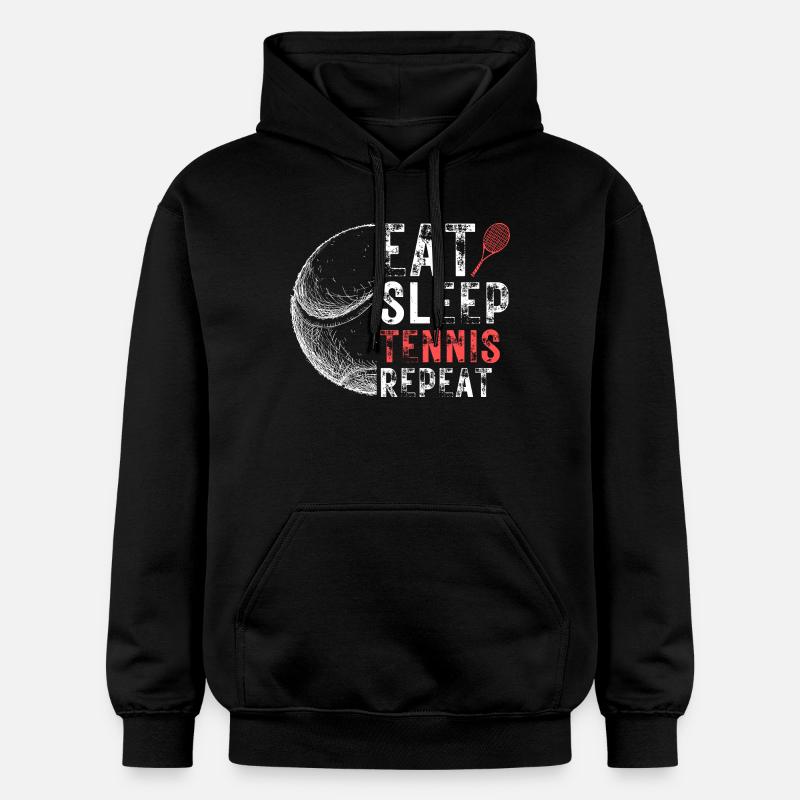 Manger dormir Tennis Répéter - Sweat à capuche Softstyle® Gildan Unisexe - noir