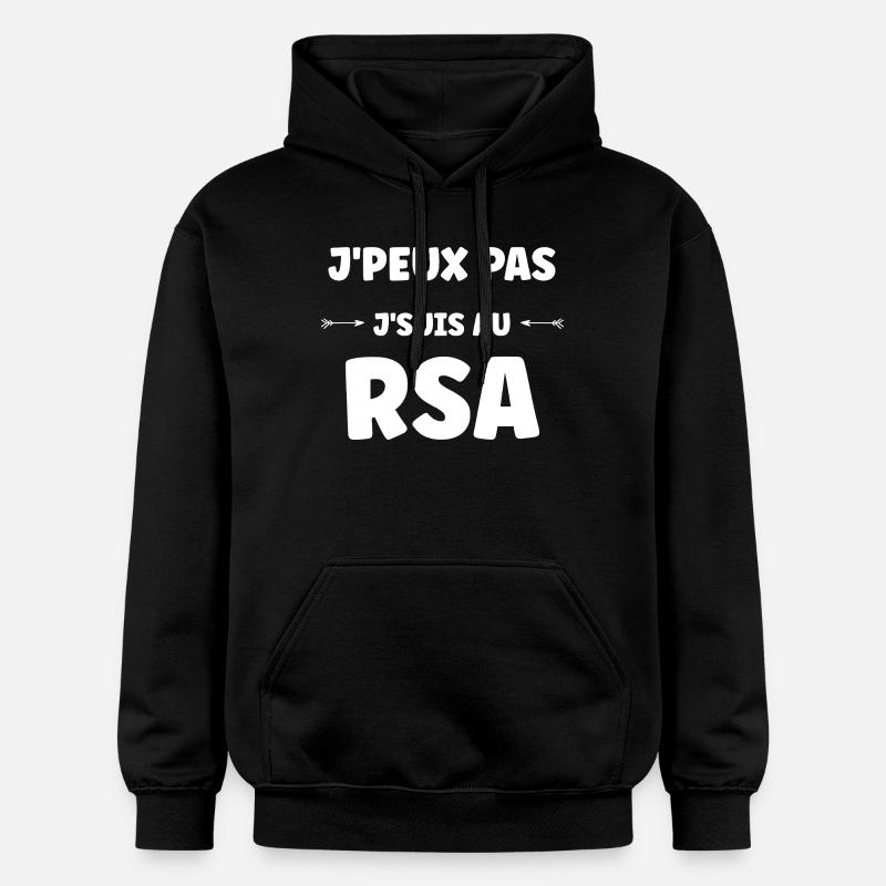 Jpeux pas j'suis au RSA - Sweat à capuche Softstyle® Gildan Unisexe - noir