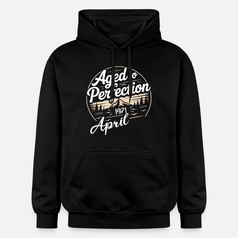 Avril 1971 anniversaire avril 1971 - Sweat à capuche Softstyle® Gildan Unisexe - noir