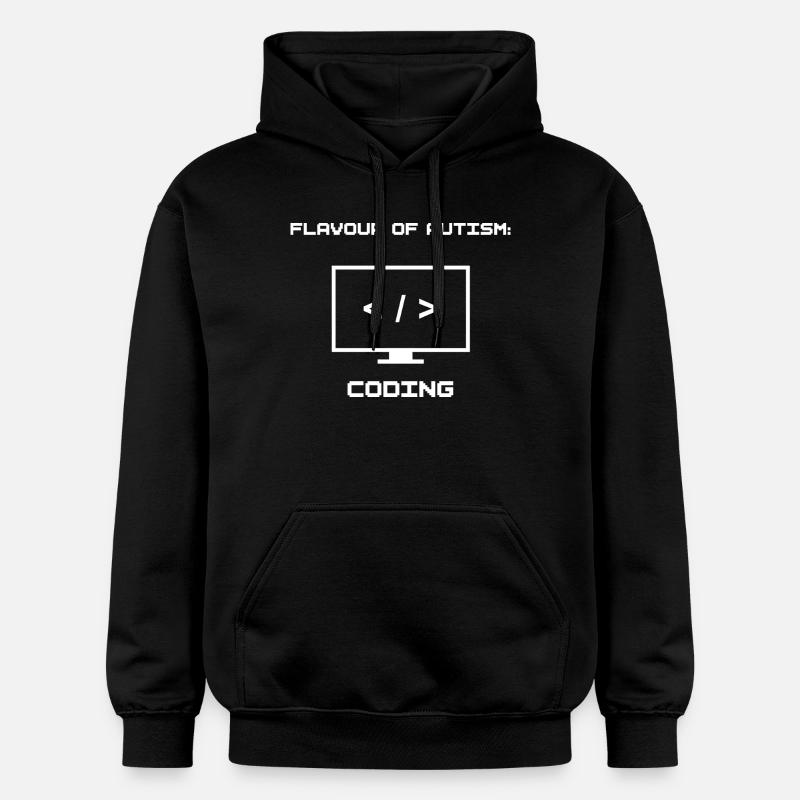 Flavour of Autism: Coding - Gildan Unisex Softstyle® Midweight Hoodie - black