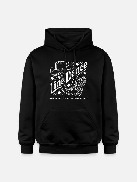 Line Dance Cowboy Flair - Gildan Unisex Softstyle® Midweight Hoodie - Schwarz