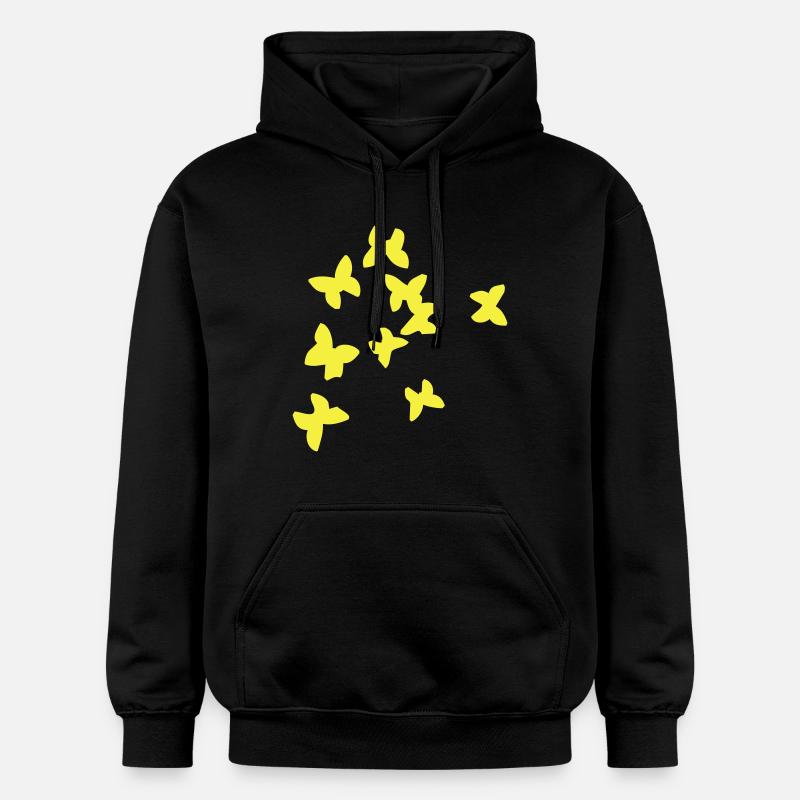Oiseaux d'été jaune - Sweat à capuche Softstyle® Gildan Unisexe - noir