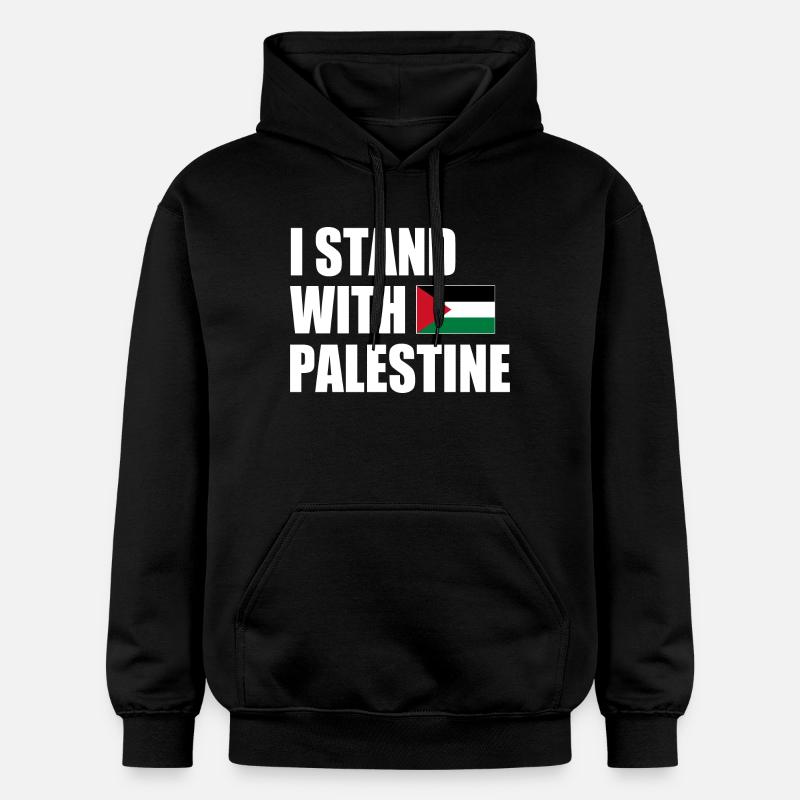 I stand with palestine - Sweat à capuche Softstyle® Gildan Unisexe - noir