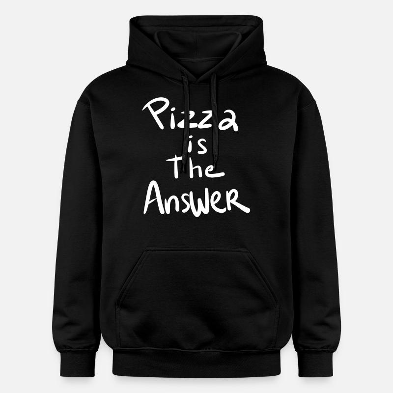 Pizza is the answer - Sweat à capuche Softstyle® Gildan Unisexe - noir