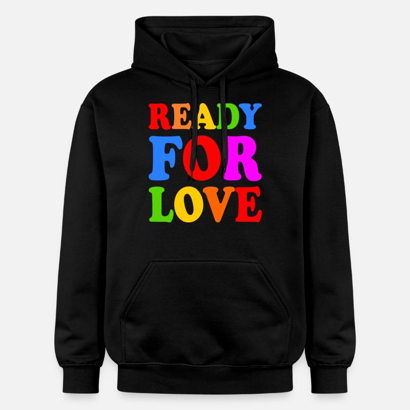 Ready for love - Sweat à capuche Softstyle® Gildan Unisexe - noir