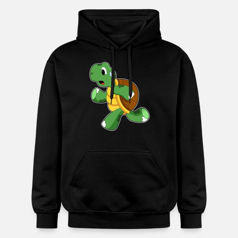 La tortue en jogging - Sweat à capuche Softstyle® Gildan Unisexe - noir