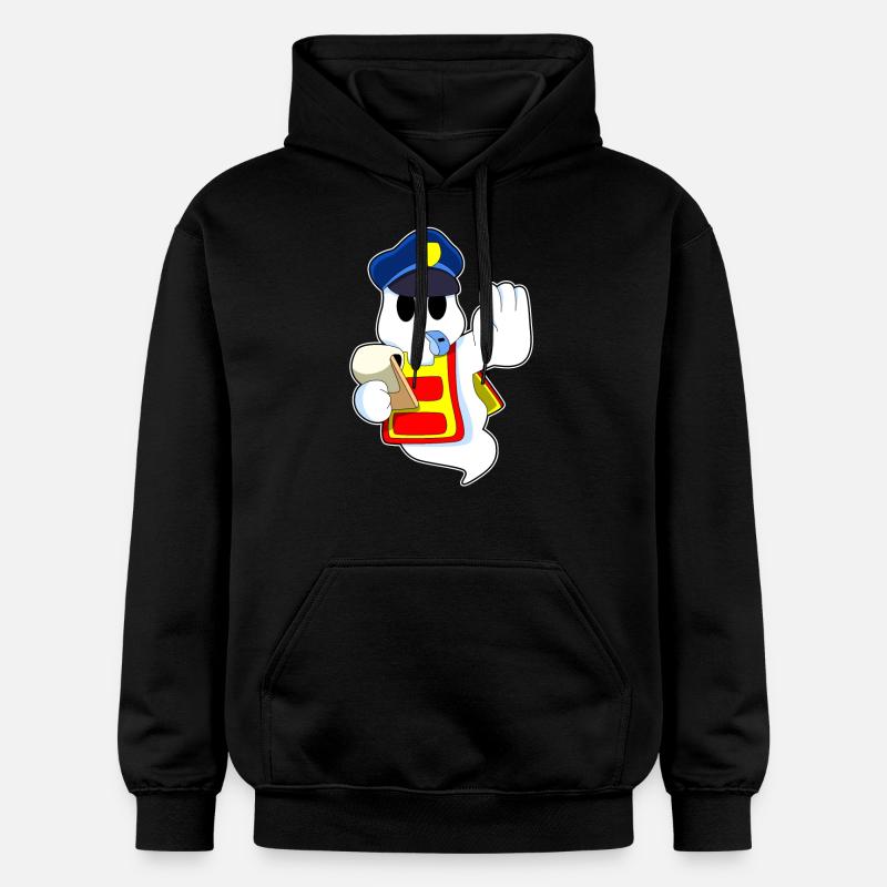 de policier avec sifflet - Sweat à capuche Softstyle® Gildan Unisexe - noir