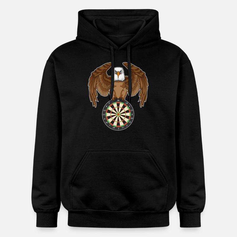 Hibou aux fléchettes avec fléchettes - Sweat à capuche Softstyle® Gildan Unisexe - noir