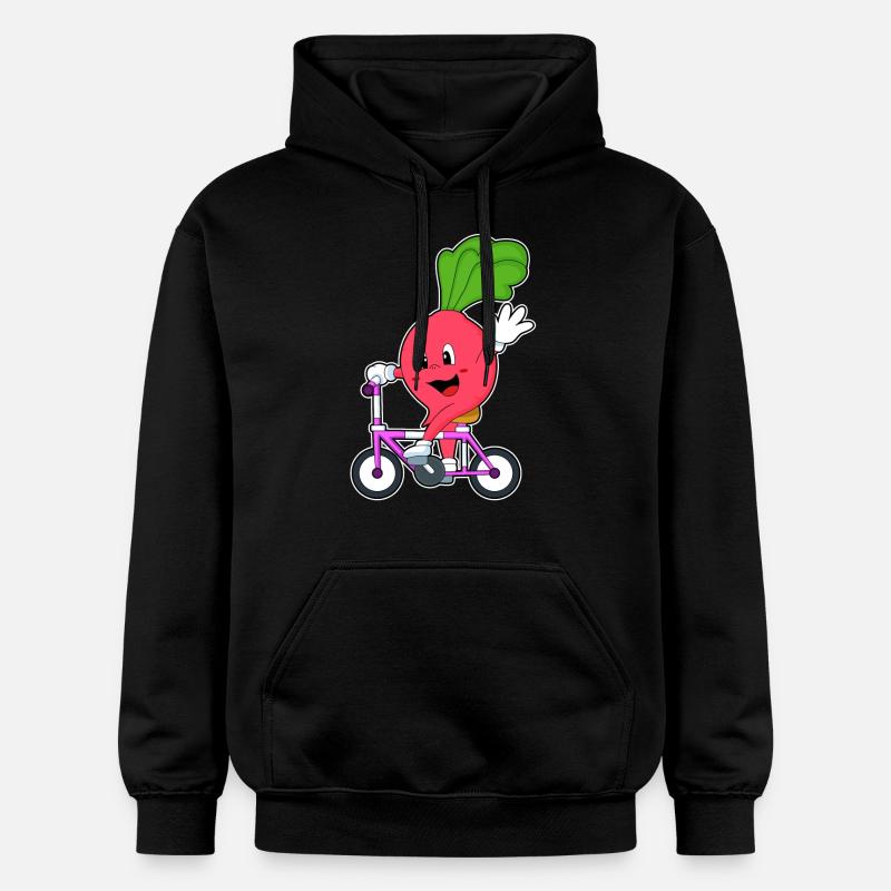 Radis avec vélo - Sweat à capuche Softstyle® Gildan Unisexe - noir