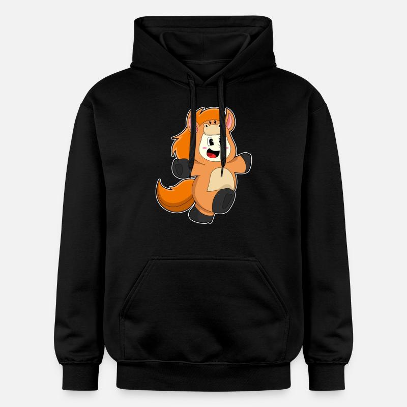 Cheval en costume - Sweat à capuche Softstyle® Gildan Unisexe - noir