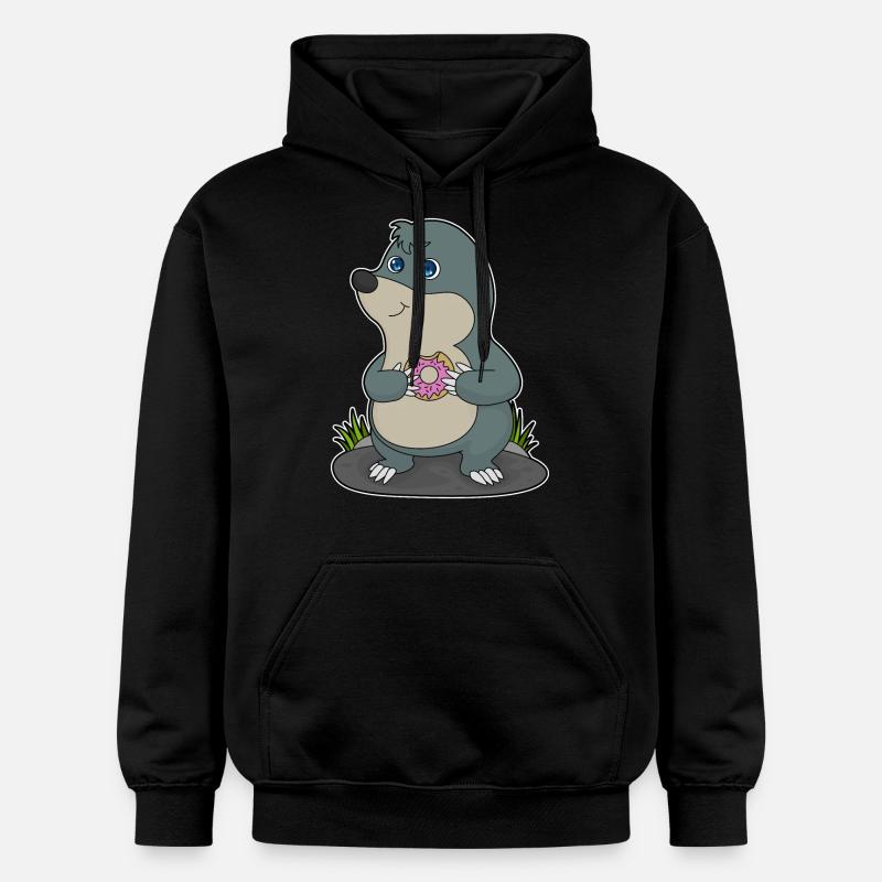 Taupe avec beignet - Sweat à capuche Softstyle® Gildan Unisexe - noir