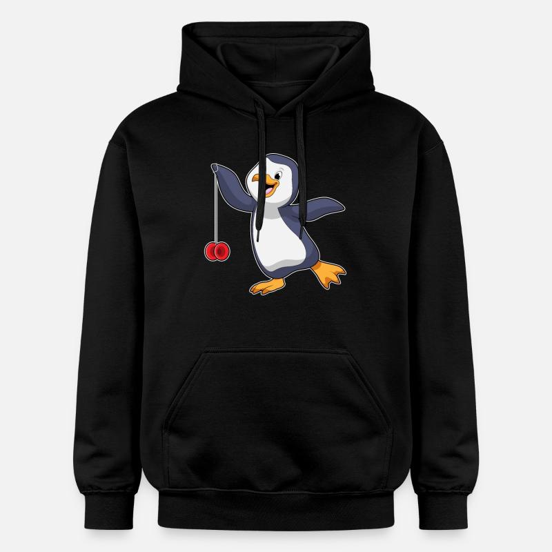 Pingouin avec Jojo - Sweat à capuche Softstyle® Gildan Unisexe - noir