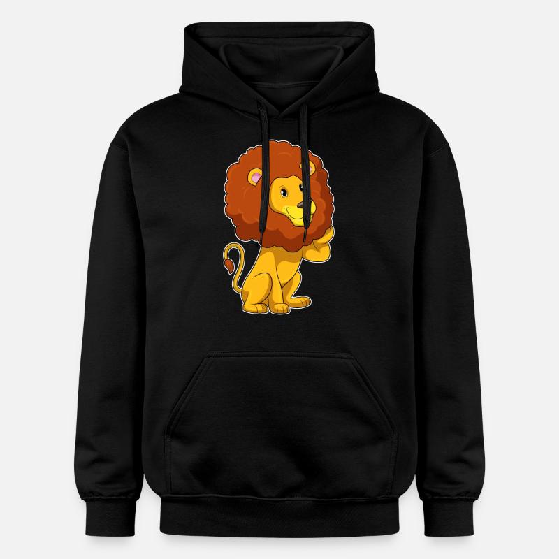 Lion avec boucles - Sweat à capuche Softstyle® Gildan Unisexe - noir