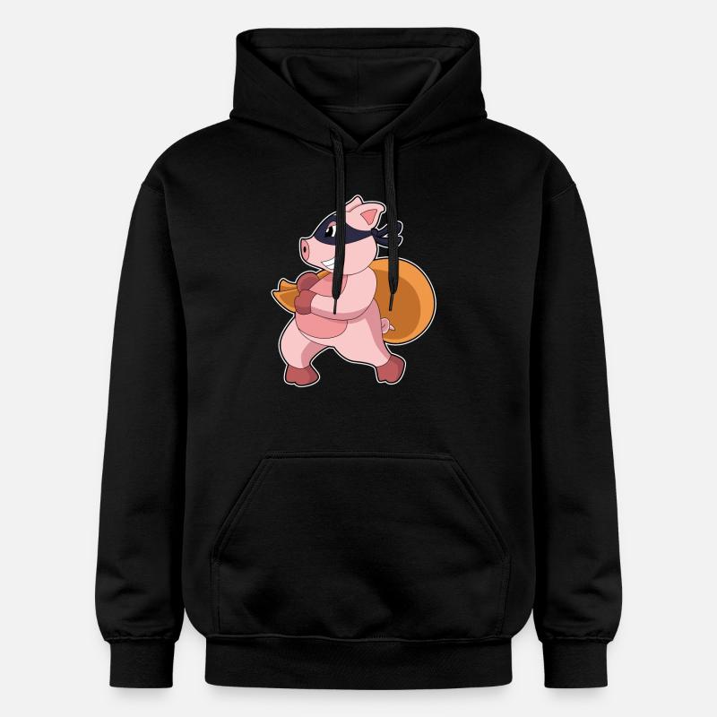 Cochon comme joggeur - Sweat à capuche Softstyle® Gildan Unisexe - noir