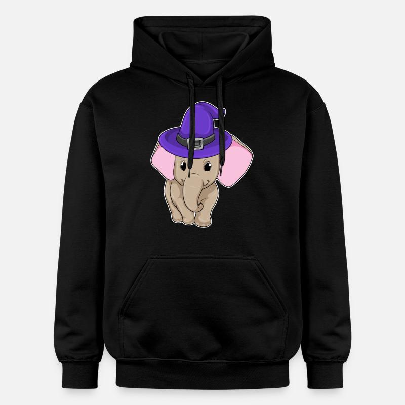 L’éléphant comme sorcier - Sweat à capuche Softstyle® Gildan Unisexe - noir