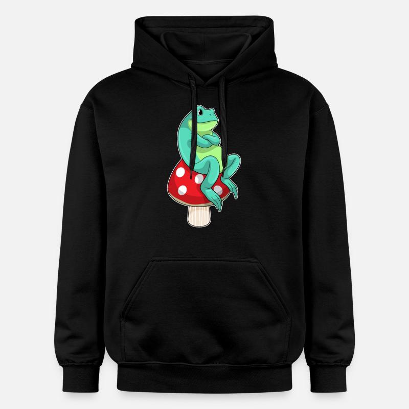 Grenouille au champignon - Sweat à capuche Softstyle® Gildan Unisexe - noir