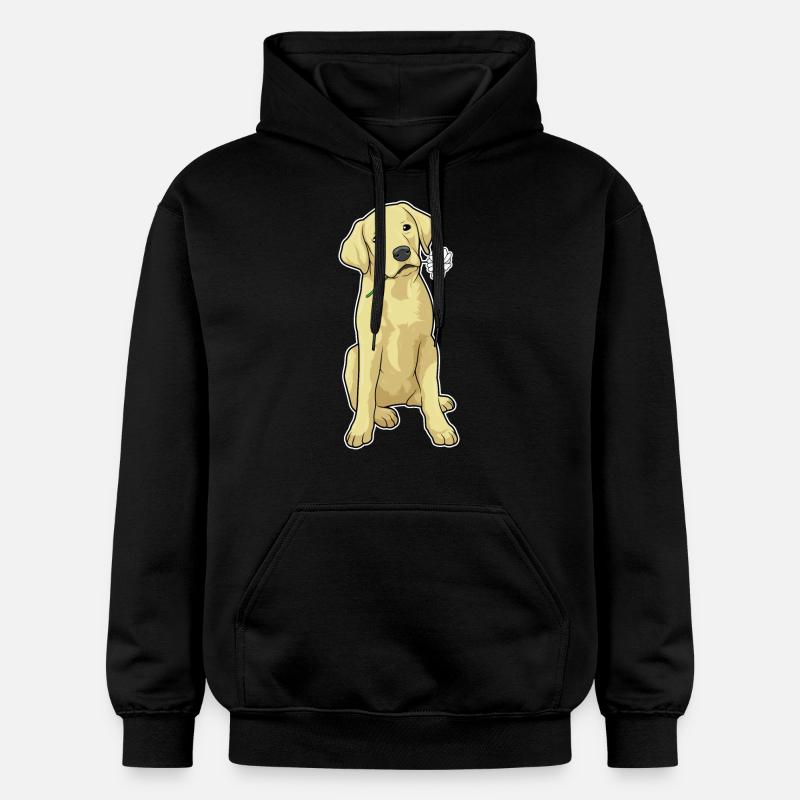 Labrador Gänseblümchen - Gildan Unisex Softstyle® Midweight Hoodie - Schwarz