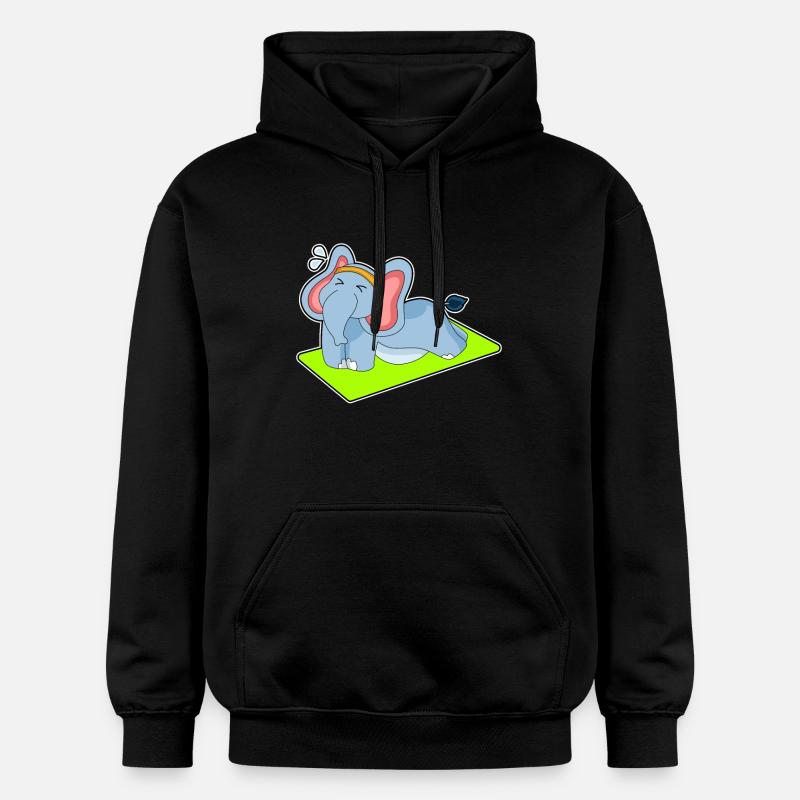 Pompes de fitness d’éléphant - Sweat à capuche Softstyle® Gildan Unisexe - noir