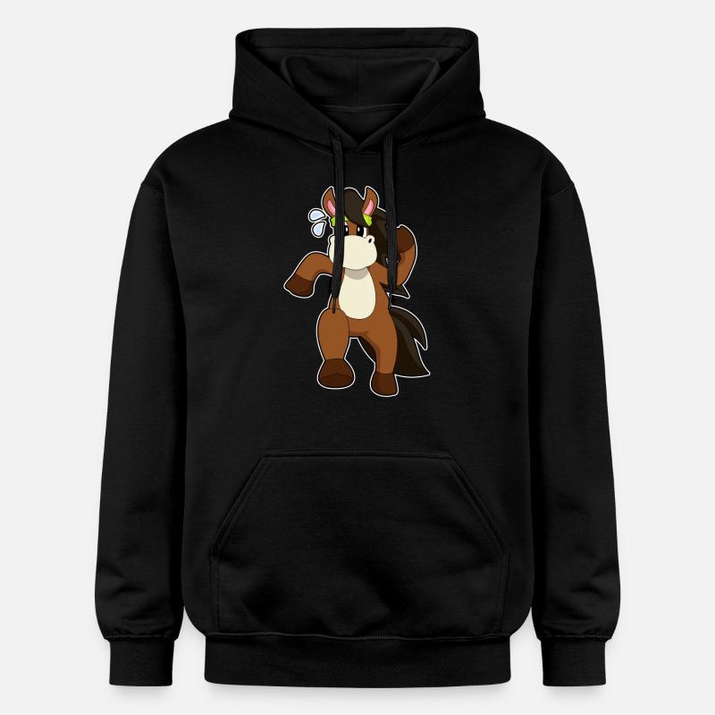 Galop à cheval - Sweat à capuche Softstyle® Gildan Unisexe - noir