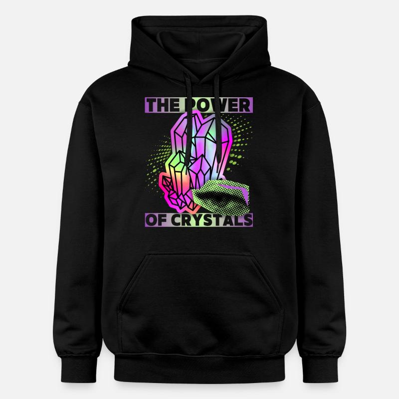Cristaux, cristaux magiques Dire Crystal-Power - Sweat à capuche Softstyle® Gildan Unisexe - noir