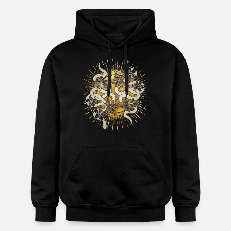 Serpent, Serpents Célestes, Serpents Tarot - Sweat à capuche Softstyle® Gildan Unisexe - noir
