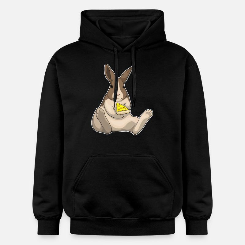 Pizza au lapin - Sweat à capuche Softstyle® Gildan Unisexe - noir