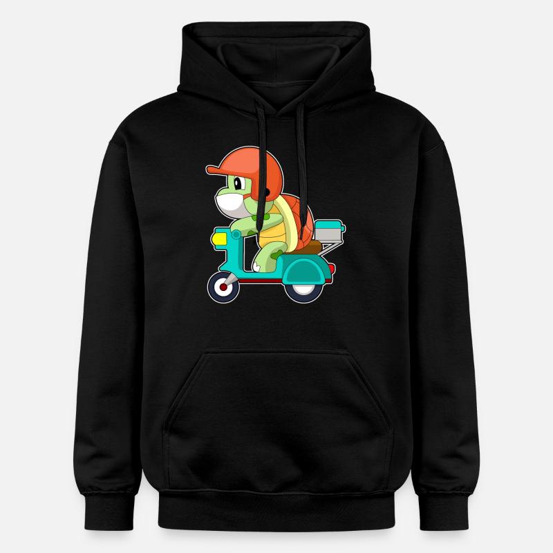 Scooter tortue - Sweat à capuche Softstyle® Gildan Unisexe - noir
