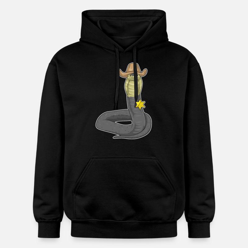 Snake Sheriff Cowboy Hat - Sweat à capuche Softstyle® Gildan Unisexe - noir