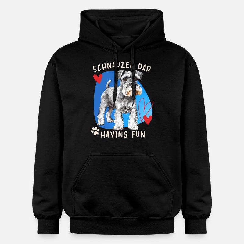 Schnauzer, Schnauzer-Terrier, Schnauzer-papa Dire - Sweat à capuche Softstyle® Gildan Unisexe - noir
