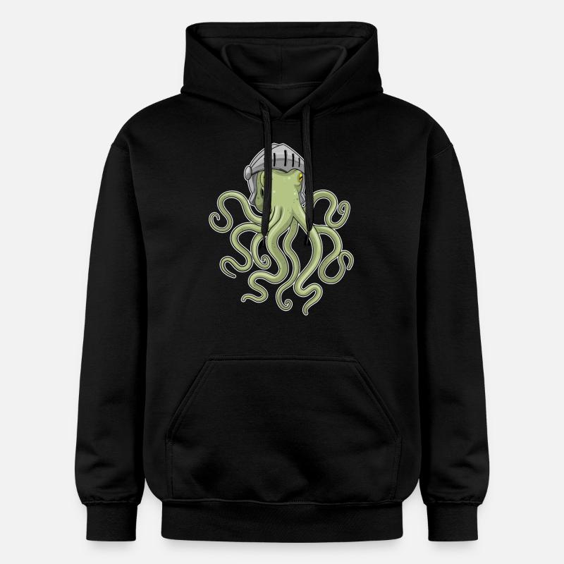 Casque de chevalier pieuvre - Sweat à capuche Softstyle® Gildan Unisexe - noir