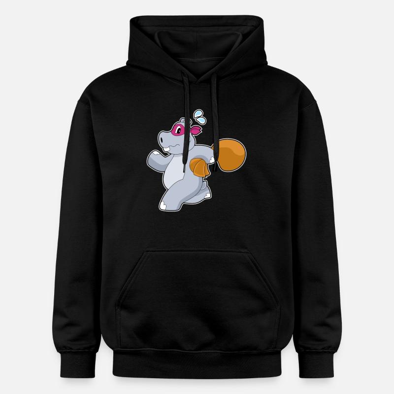 Sac d’argent Hippo Robber - Sweat à capuche Softstyle® Gildan Unisexe - noir