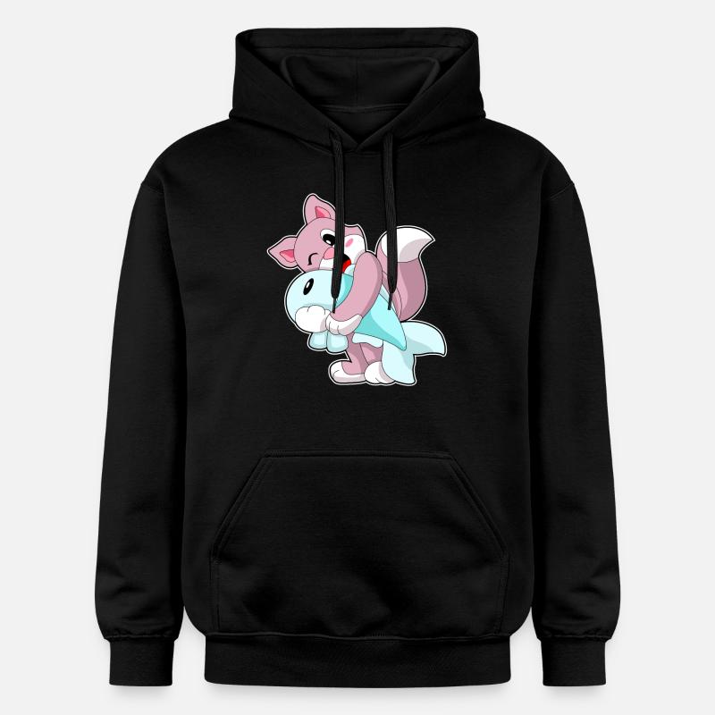 Poisson-chat - Sweat à capuche Softstyle® Gildan Unisexe - noir