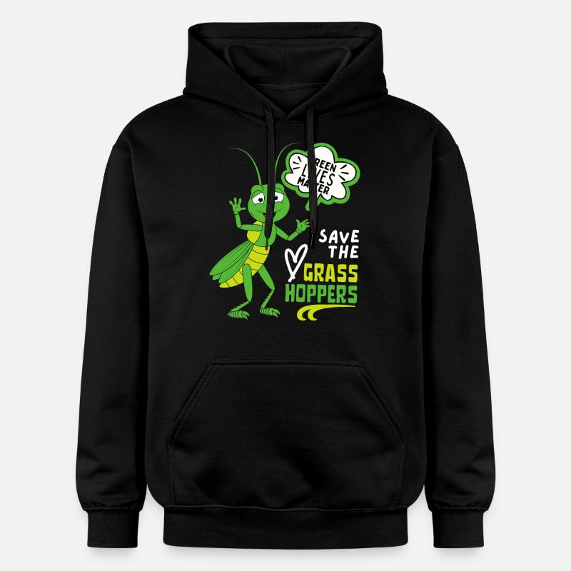Sauterelle comique, drôle de criquet - Sweat à capuche Softstyle® Gildan Unisexe - noir