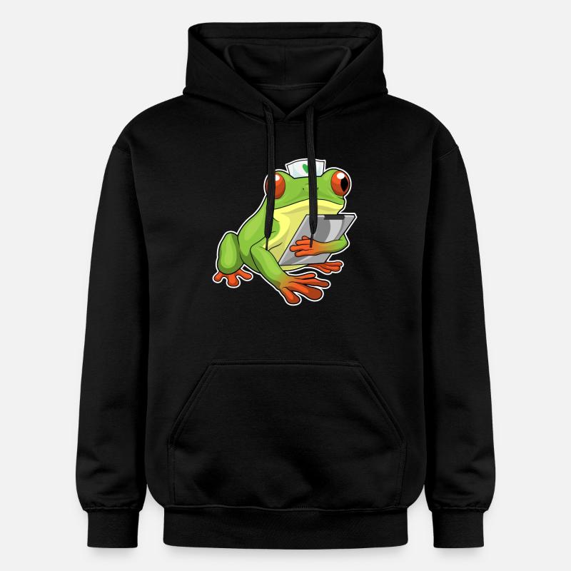 Frosch Krankenschwester - Gildan Unisex Softstyle® Midweight Hoodie - Schwarz