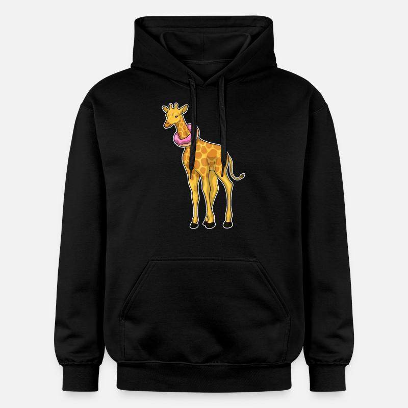 Donut girafe - Sweat à capuche Softstyle® Gildan Unisexe - noir