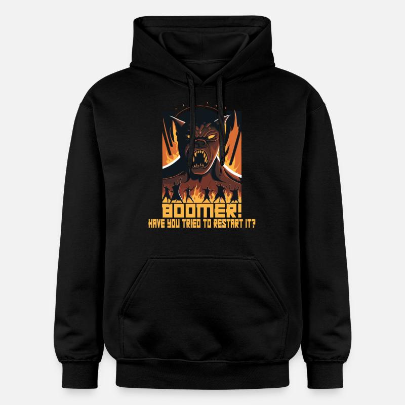 Infolinia obsługi klienta Boomer Hell - Bluza z kapturem typu unisex Gildan Softstyle® Midweight - czarny