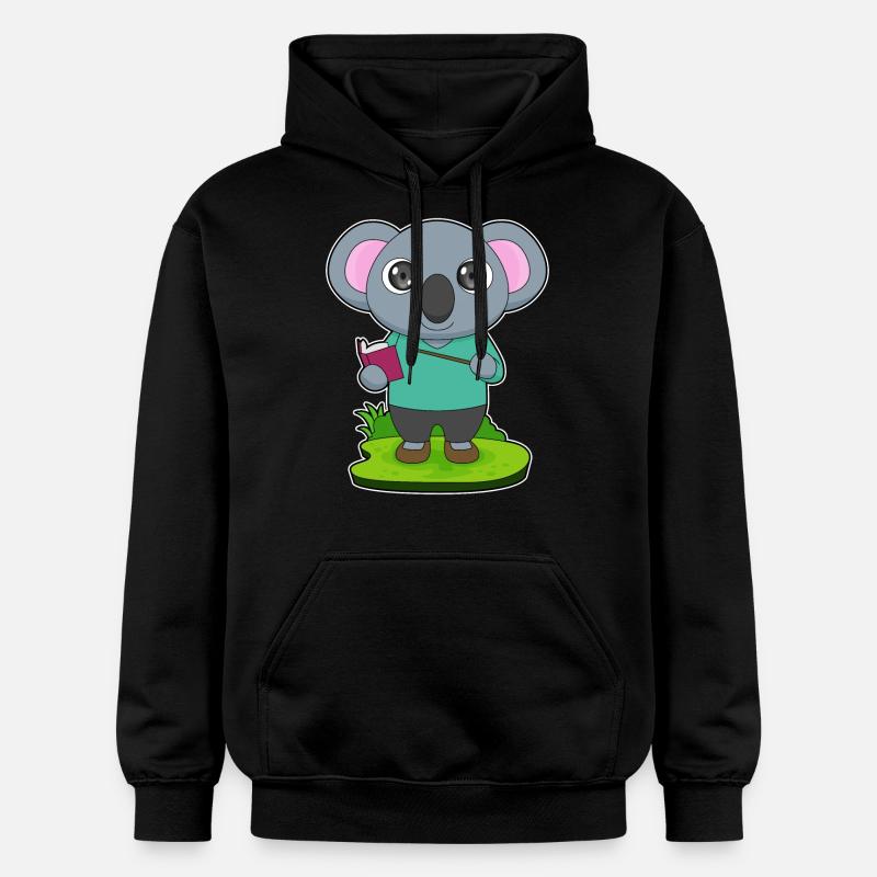 Koala Teacher Pointer - Sweat à capuche Softstyle® Gildan Unisexe - noir