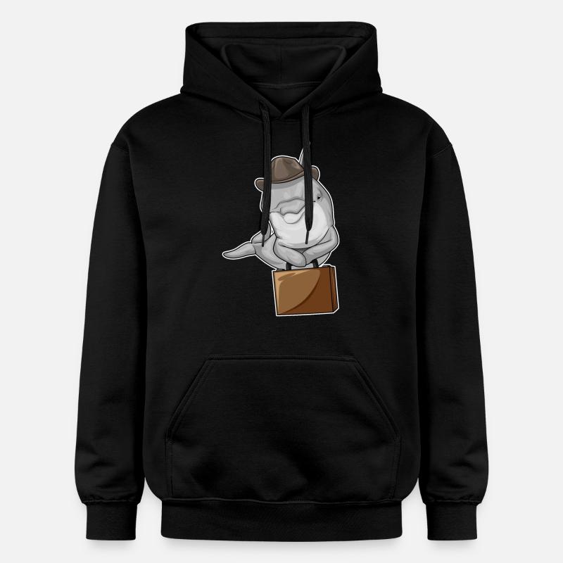 Porte-documents Delfin Entrepreneur - Sweat à capuche Softstyle® Gildan Unisexe - noir