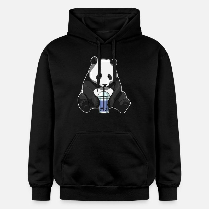 Panda Bubble Tea - Sweat à capuche Softstyle® Gildan Unisexe - noir