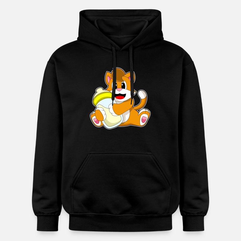Lait biberon pour chat - Sweat à capuche Softstyle® Gildan Unisexe - noir