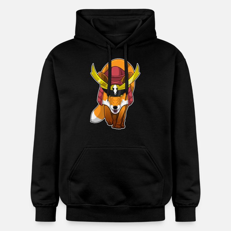 Fuchs Samurai Kampfkunst - Gildan Unisex Softstyle® Midweight Hoodie - Schwarz