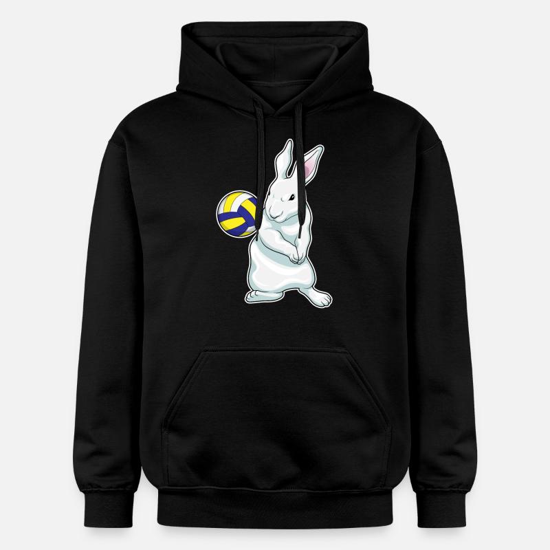 Volley-ball de lapin - Sweat à capuche Softstyle® Gildan Unisexe - noir