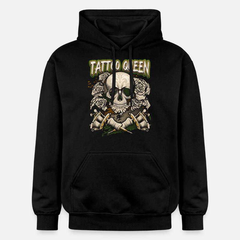 Crâne, Tatouage Disant, Tatouage, Crâne - Sweat à capuche Softstyle® Gildan Unisexe - noir