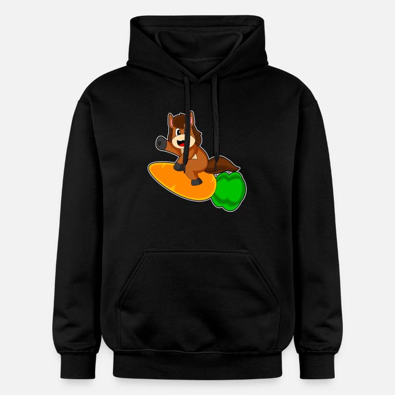 Cheval Carrot Rocket - Sweat à capuche Softstyle® Gildan Unisexe - noir