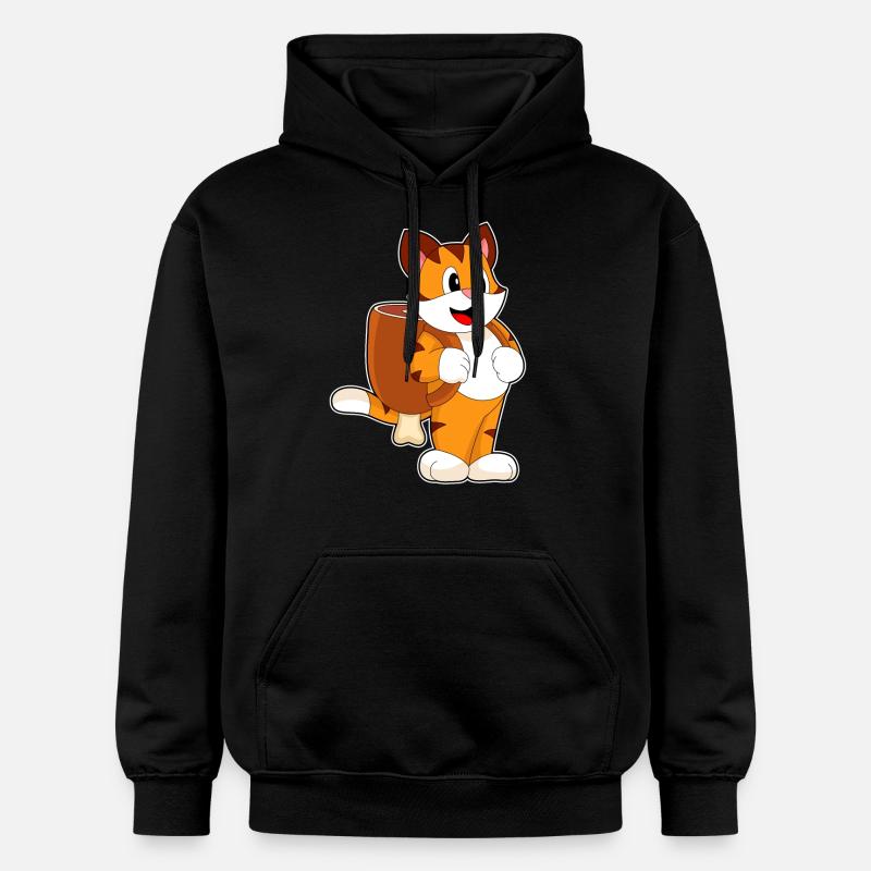 Tiger Meat Backpack - Gildan Unisex Softstyle® Midweight Hoodie - black