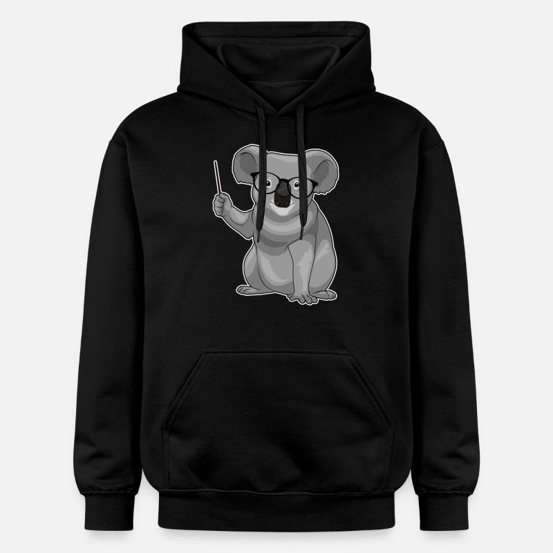 Koala Lehrer Pointer - Gildan Unisex Softstyle® Midweight Hoodie - Schwarz