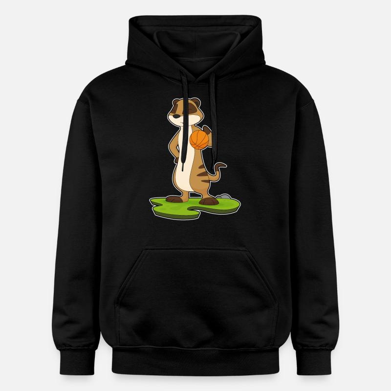 Suricate Basketteur Basketteur Basket-ball - Sweat à capuche Softstyle® Gildan Unisexe - noir